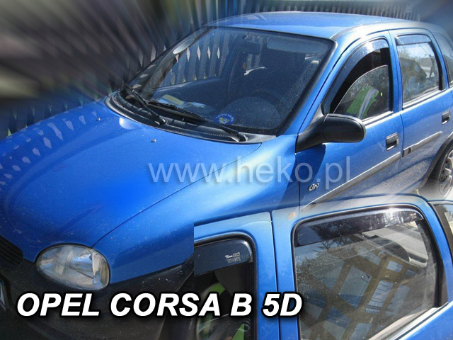 Ofuky oken Opel Corsa B 5dveř 93-01 před.+zadní Heko