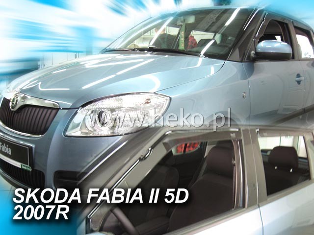 Ofuky oken Škoda Fabia II 2007 hatchback přední+zadní Heko