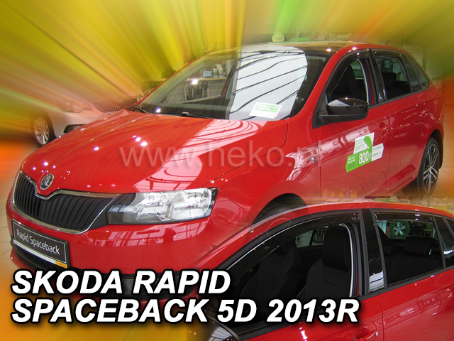 Ofuky oken Škoda Rapid spaceback 13- přední+zadní Heko