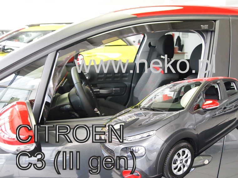 Ofuky oken Citroen C3 5dveř přední 17- Heko