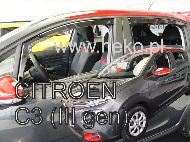 Ofuky oken Citroen C3 5dveř 17- před.+zadní Heko
