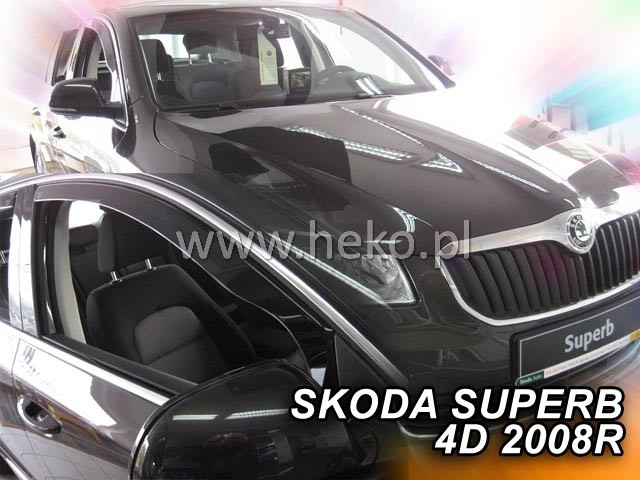 Ofuky oken Škoda Superb II 2008-2015 přední Heko