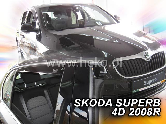 Ofuky oken Škoda Superb II 2008-2015 sedan přední+zadní Heko