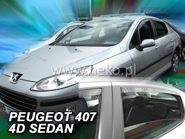 Ofuky oken Peugeot 407 4dveř 04- před.+zadní sed Heko