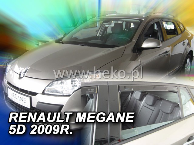Ofuky oken Renault Megane III 5dveř 09- před.+zadní Grandtour Heko
